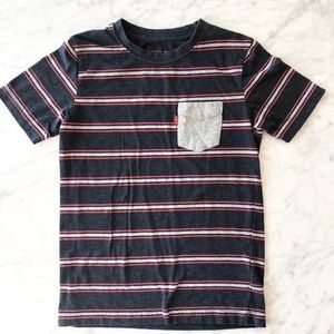 Levi's Striped Short Sleeve T Shirt - Big Boy Size S